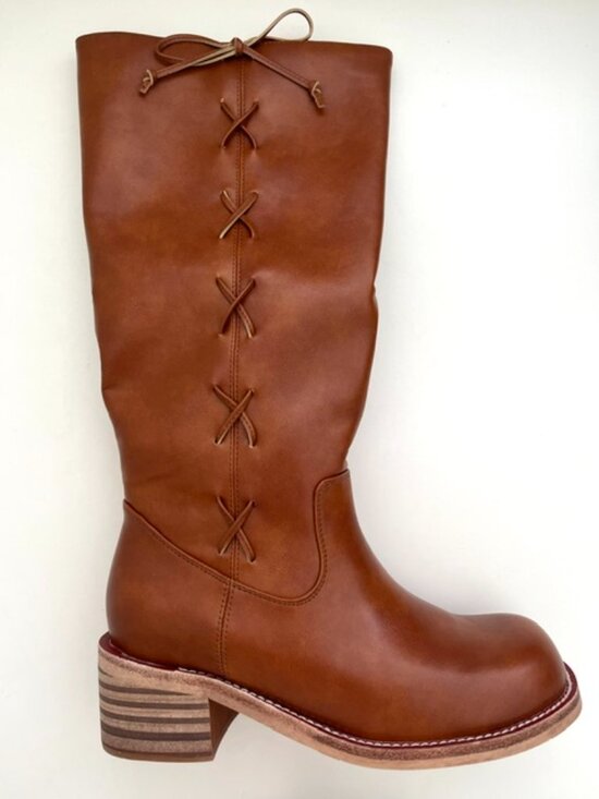 VDBD Shoes - NWT Riding Boots with Lace Up Detail and Chunky Heels | Size 7